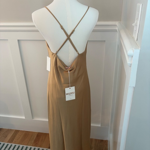 Show Me Your Mumu Satin Cowl Neck Slip Maxi Dress – Champagne - Picture 3 of 4